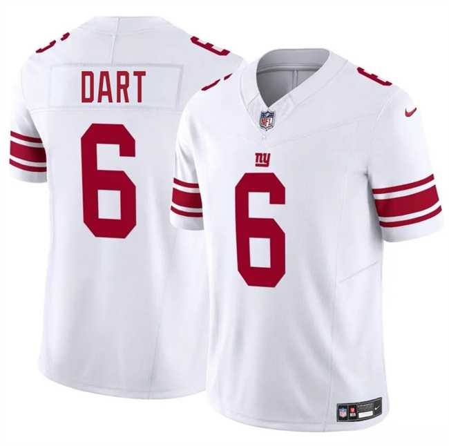 Men & Women & Youth New York Giants #6 Jaxson Dart White 2025 Draft F.U.S.E. Vapor Untouchable Limited Stitched Jersey
